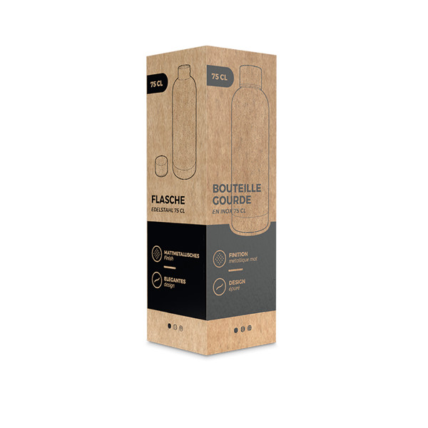 BOUTEILLE GOURDE 75 cl INOX - Argent