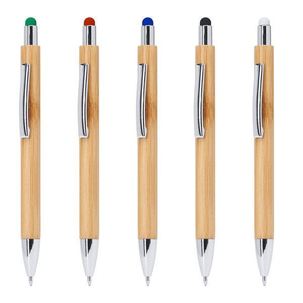 Pampa Bamboo Pen - White / BLUE INK