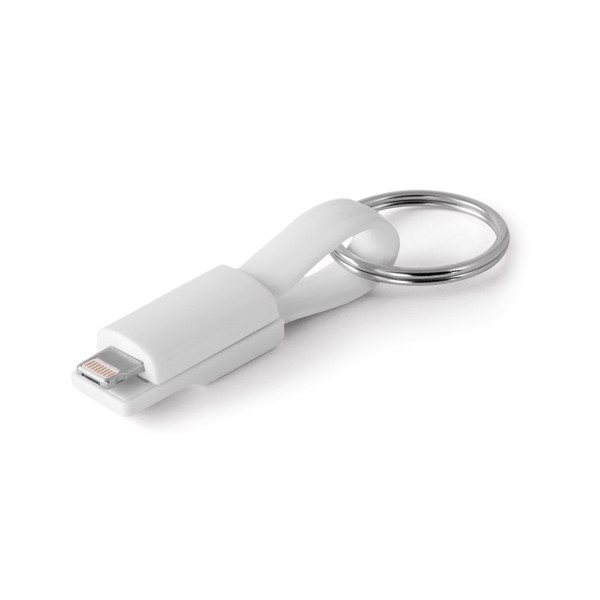 RIEMANN. Cable USB avec connecteur 2 en 1en ABS et PVC - Blanc