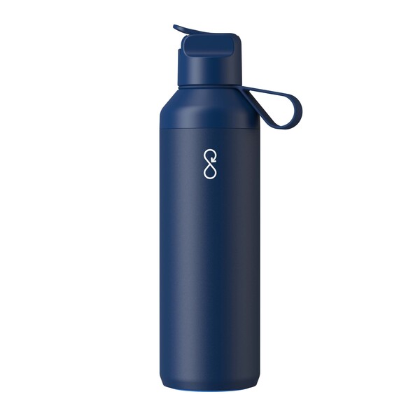 Garrafa de água Ocean Bottle Peak GO 710 ml em aço inoxidável reciclado - Azul oceano