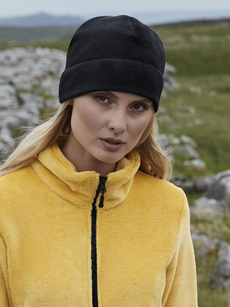 Recycled Fleece Pull-On Beanie - Black