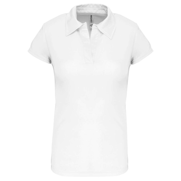Ladies' Short-Sleeved Polo Shirt - White / L