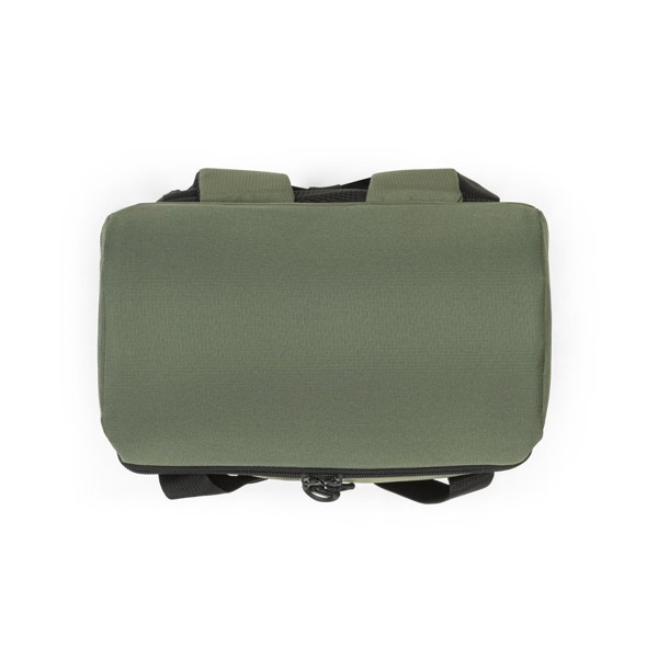 ROMA L. Thermal backpack padded in recycled polyester 600D ripstop 16 L - Dark Green
