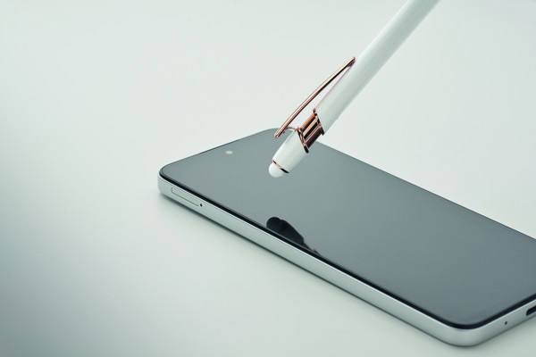 Recycled aluminium pen Scribble - White