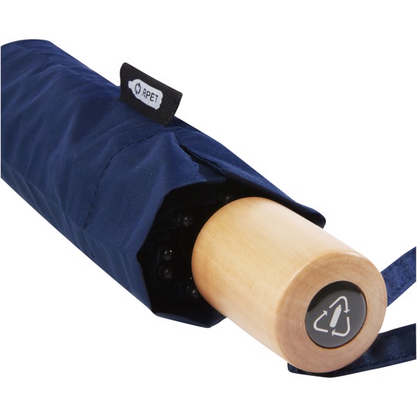 Parapluie 21" pliable windproof en PET recyclé Birgit - Marine