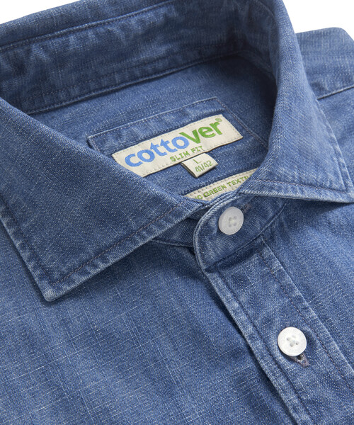 Cottover Gots Denim Slim Fit Man Blue 36