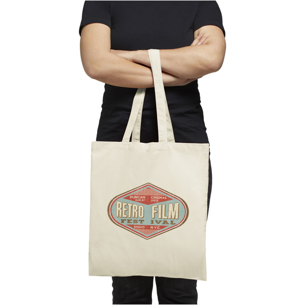 Carolina 100 g/m² cotton tote bag 7L - Solid Black