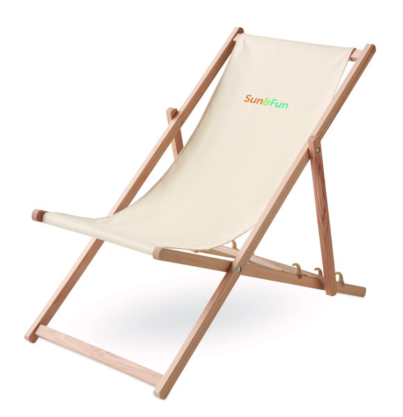 Sedia da spiaggia in legno Honopu - Beige