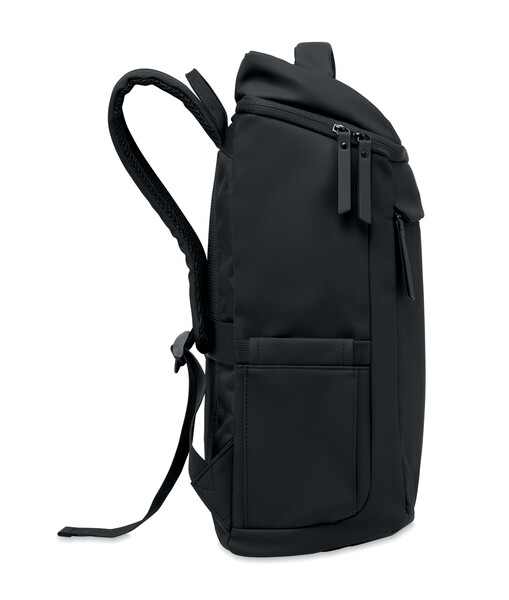 15" PU laptop backpack Boulder - Black