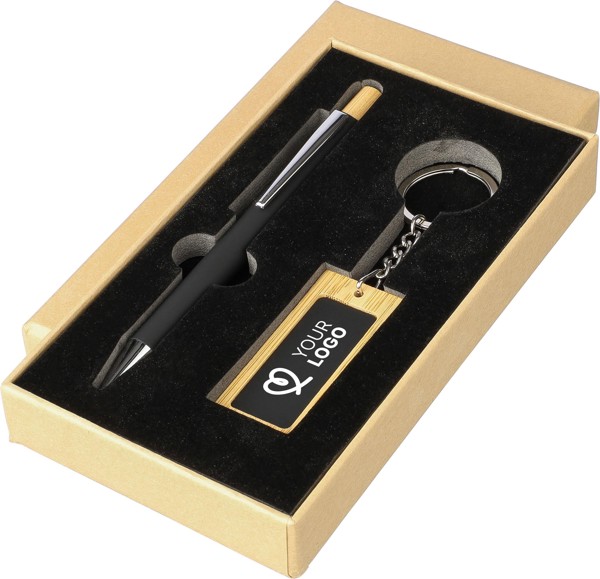 Conjunto de escrita em bambu Zaid