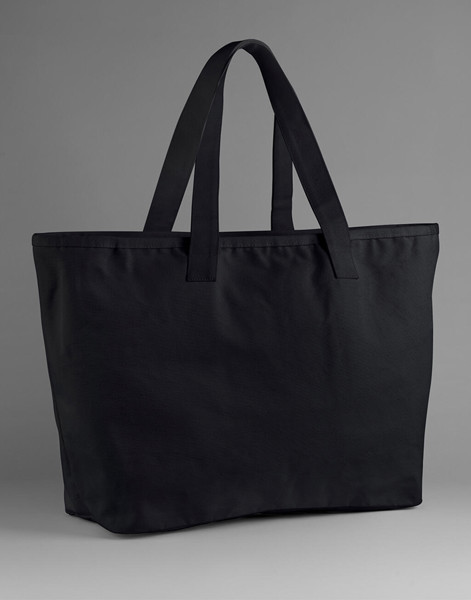 Oversized Heavy Duty Canvas Tote Bag - Black / ONE SIZE