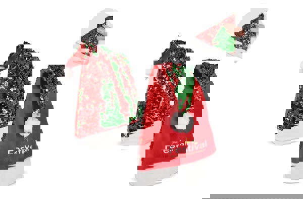 Two-tone sequin Christmas hat