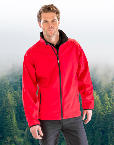 Printable Softshell Jacket - Vivid Green / Black / XL