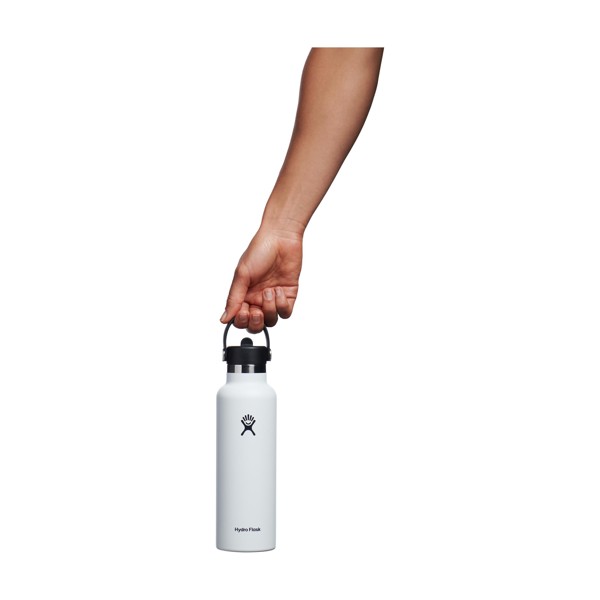 Hydro Flask Standard Mouth with Flex Straw Cap 621 ml bouteille d'eau - blanc