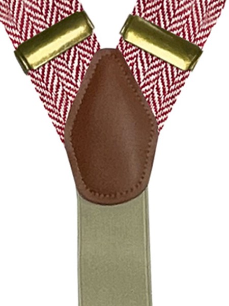 Suspenders Urban-Herringbone - Red