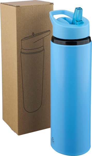 Gerecyclede roestvrijstalen drinkfles (500 ml) Zeno - wit