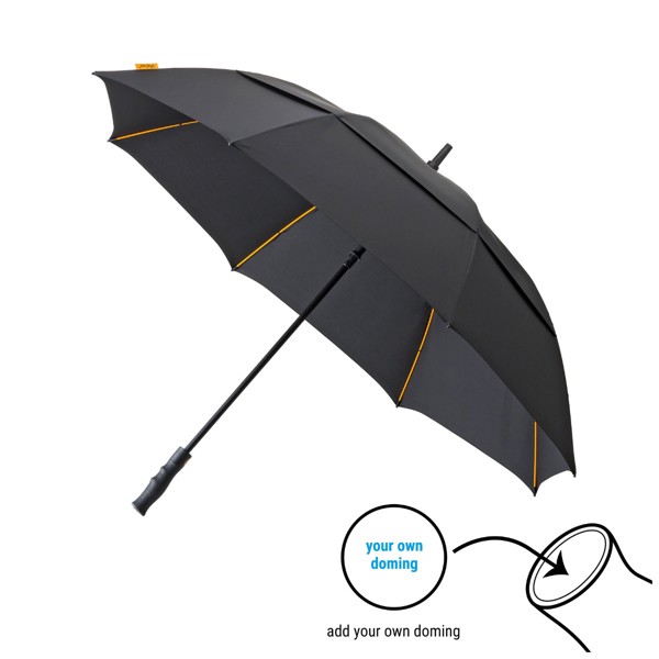 FALCONE - Parapluie tempte - Automatique - Impermable au vent -  130 cm - Noir
