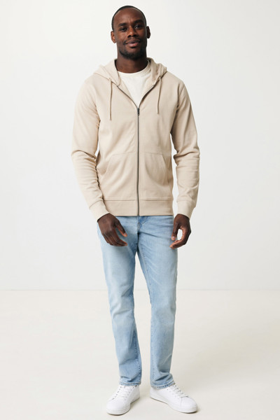 Iqoniq Abisko recycled cotton zip through hoodie - Desert / XL