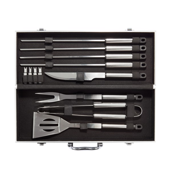 XD - 12 pcs barbecue set in aluminium box