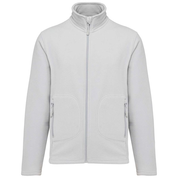 Unisex Eco-Friendly Micro-Polarfleece Jacket - Snow Grey / M