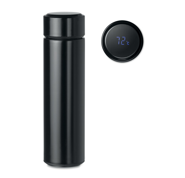 Bottiglia con termometro touch Pole - Nero