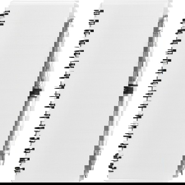 Notizbuch ca. A6 mit Kugelschreiber - weiß