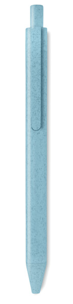 Stylo poussoir blé paille  PP. Pecas - Bleu