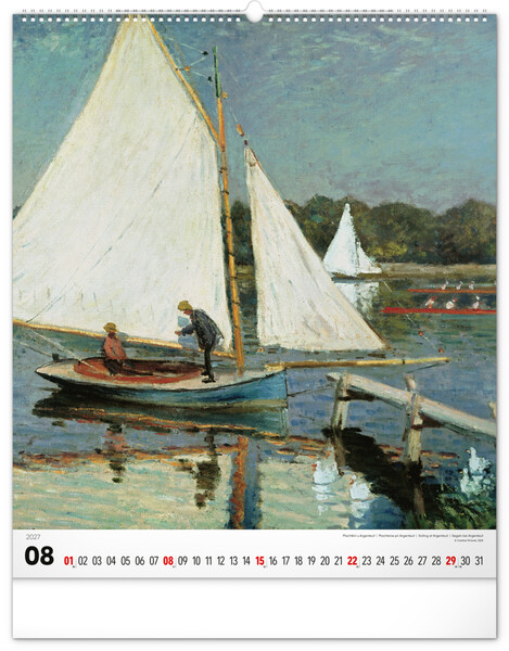 Notique Nástěnný Kalendář Claude Monet 2027, 48 x 56 cm