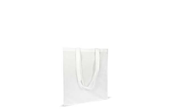 Sac en coton bio couleur long 140g/m² 38x42 cm - Blanc