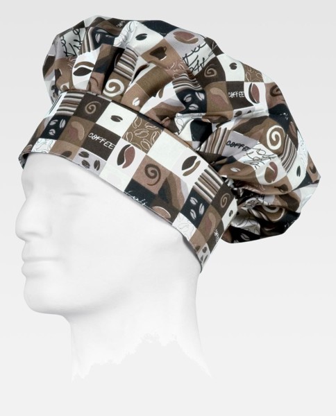 Gorro Francês de Cozinha impresso Estilo Cogumelo - Castanho Glitter 