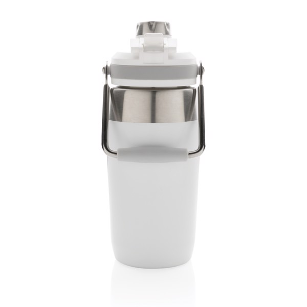 Xd Collection bottle, dual lid, 500ml, vacuum insulated - White