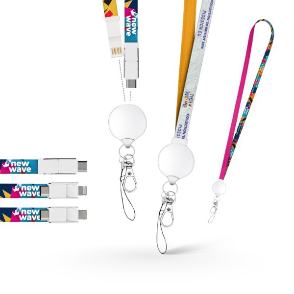 LANYARD CÂBLE DE CHARGE 3 EN 1 AVEC PC