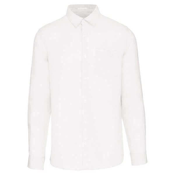 Men's Linen Shirt - White / S