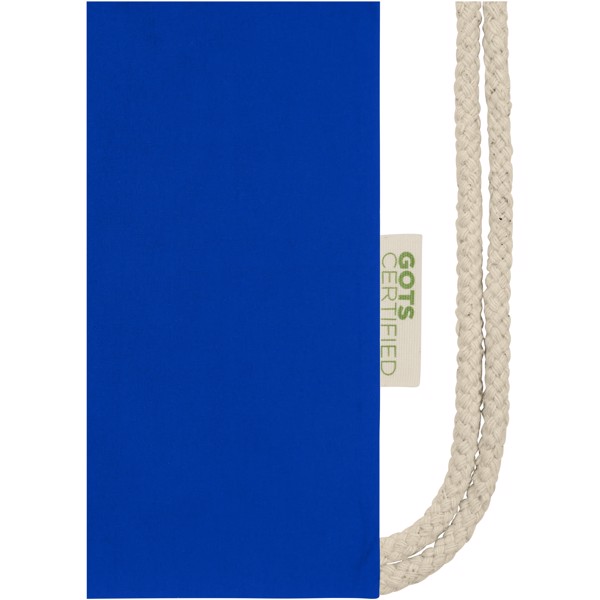 Orissa 100 g/m² Sac à dos en coton biologique avec cordon 5L - Bleu royal