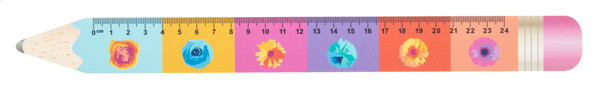 24 Cm Ruler Sharpy 24, Pencil