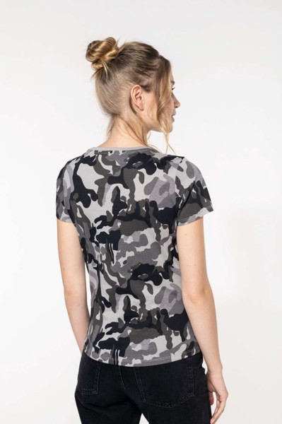 Ladies' Short-Sleeved Camo T-Shirt - XS