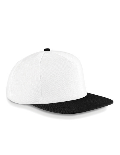 Original Flat Peak Snapback Cap - White / Black / One Size