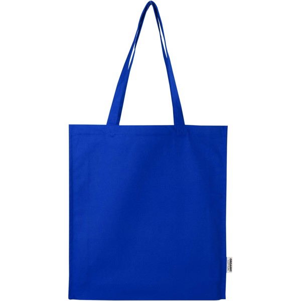Sac shopping à soufflets Odisha bio OCS 180 g/m2 de 14 L - Bleu royal
