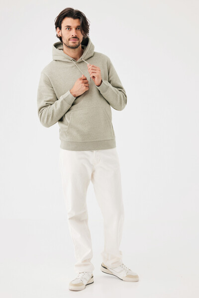 IQONIQ Joshua recycled cotton hoodie - Light Heather Green / XXS