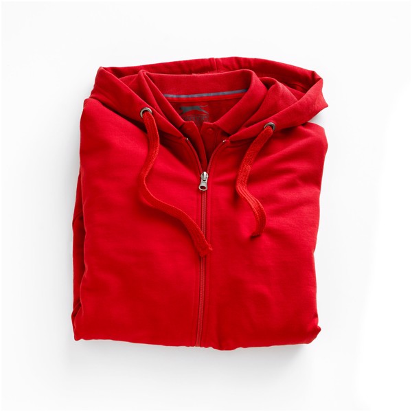 Rozpinana bluza z kapturem - Czerwony / XXL