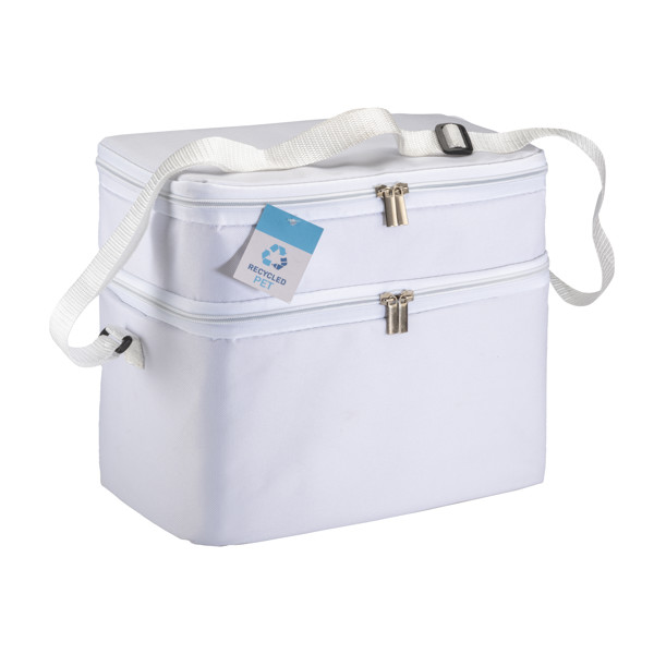 R-Pet Cooler Bag With Silver Interior - White