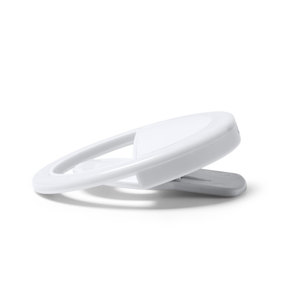 Personalised LED ring light for smartphone with adaptable clip and rechargeable battery