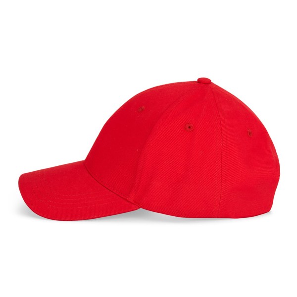 NATHAN. Čepice ze 100% bavlny (260 g/m²) se 6 panely - Červená