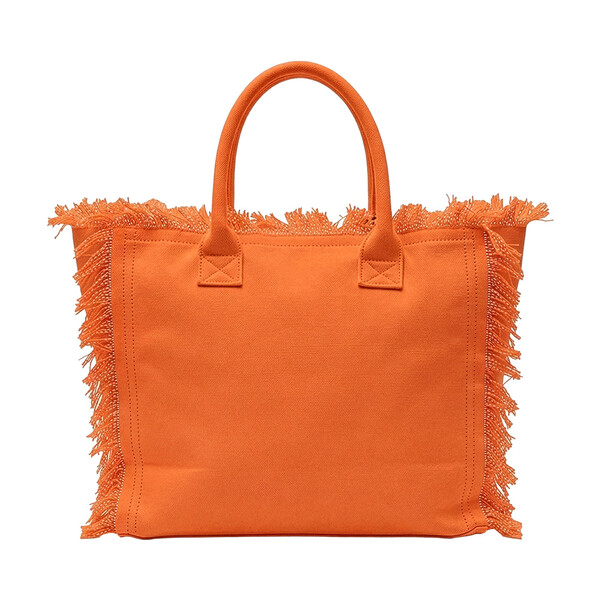 Cotton Bag Made Of 450 G/M2 Fabric. Equipped With Zip Closure And Inner Pocket - Orange