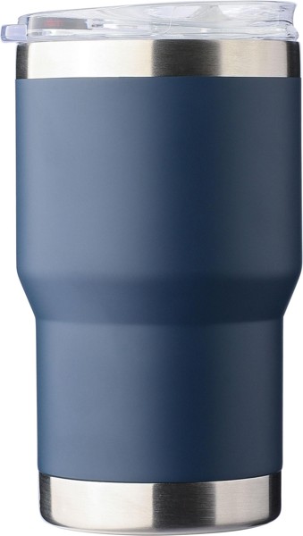 Recycled stainless steel double-walled travel mug (350 ml) Ayen - Grey