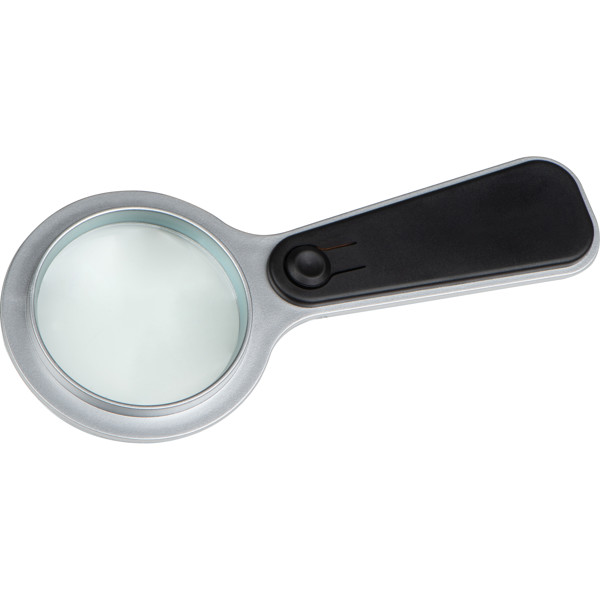 Plastic magnifier with white LED MONICA - Black