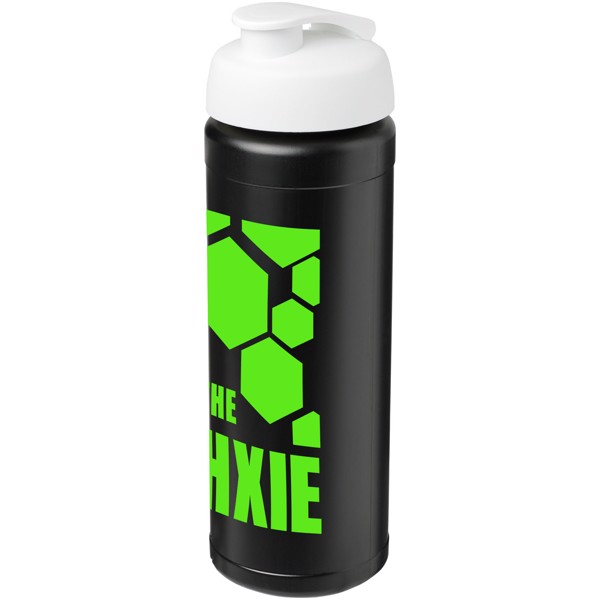 Sportovní láhev s vyklápěcím víčkem Baseline® Plus grip 750 ml - Černá / Bílá