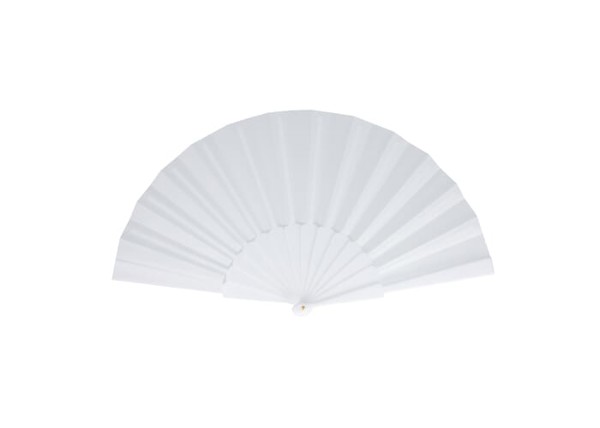 Handfan plastic&polyester outsourcing - White