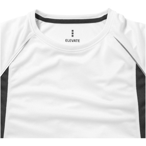 Męski T-shirt Quebec z krótkim rękawem z dzianiny Cool Fit odprowadzającej wilgoć - Biały / Antracyt / L