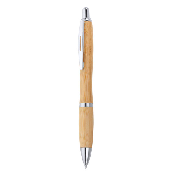 Sagano Bamboo Ballpen - Silver / BLUE INK